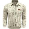 MakingDa Polo da uomo a maniche lunghe con polsini jacquard bottoni slim fit camicia con colletto casual moda golf tee top, Albicocca, M