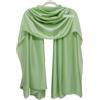 GFM® Sciarpa e scialle da donna con texture setosa, per matrimoni serali e damigelle d'onore (SLK100), Verde mela, L