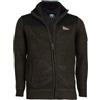 COVERI VIALE MORIN Pullover uomo con zip intera con patch e ricamo foderato internamente in pile