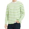 LEDING&BEST T-shirt basic girocollo da uomo a maniche lunghe/maniche corte a righe | Maglietta casual a righe collo rotondo uomo/donna cotone/spandex anti-pilling anti-scolorimento Casual Gestreiftes Top Tee