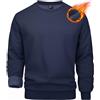 MAGCOMSEN Felpa da Uomo Classica Scollo Rotondo Foderata Invernale a Maniche Lunghe Pullover Sportivo da Corsa