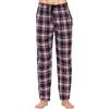 MoFiz Uomo Pantaloni Lungo Pigiama Cotone Pantaloni Morbidi a Quadretti con Tasche