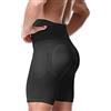 HUSILKY Glutei Modellanti per Il Corpo da Uomo Slip Boxer con 4 Cuscinetti Rimovibili Vita Alta Mutande Intimo Butt Lifter Imbottite Boxer Push Up Glutei(Black,M)