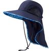 Bassdash Cappello da Sole Unisex UPF 50+ Cappello da Pesca Idrorepellente Tesa Larga con Ampia Protezione del Collo Coda di Cavallo Uomo Donna