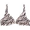 YAMAMAY - Bikini Parte Alta, Modello Balconcino con Ferretto, Donna, Zelia, Marrone, Stampa zebrata