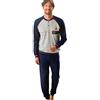 Lotto Pigiama Uomo Cotone Lungo, Mercerizzato, Leggero (Grigio 4061, M)