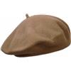 Melegari Berretto Basco Donna | 100% Lana | Margie Beret | Made in EU (IT, Testo, Taglia Unica, Cammello 048)