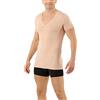 ALBERT KREUZ Uomo Maglietta Intima Tecnica Cool Clima Scollo a v Profondo Maniche Corte Beige M