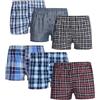 ShopMCR Confezione da 3 boxer da uomo in tessuto di cotone, comodi da indossare, larghi, assortiti, S