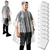 ANYOO Poncho Impermeabile Usa e Getta per Adulti, 3/5/10 Pezzi Mantella Antipioggia Donne e Uomini Emergenza con Cappuccio per Campeggio, Festival, Trekking, Concerti, Trasparente, Taglia unica