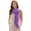 LA FERANI Sciarpa estiva da donna, 100% cashmere, sottile, 200 x 70 cm, leggermente trasparente, bianco, nero, fazzoletto pashmina, per estate, primavera, casual, business, stile, regalo per voi