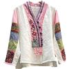 ZMIN Stile Nazionale Ricamo Lino Donne Cinesi Orientale Vintage Primavera Breve Patchwork Tang Suit Camicia Donna