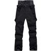 Sunnyuk Tuta da Neve Uomo, Pantaloni da Neve Uomo Tuta da Neve Snowboard Salopette Impermeabile Sci Pantaloni Invernale Taglie Forti Pantalone Montagna Termici Elasticizzati Curvy