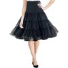 Hykiee Sottogonna Tulle Anni '50, Sottovesti a Trapezio Gonna Tulle Donna Vintage Rockabilly Sottoveste Lunga Bianca Nera per Abiti da Sposa Vaporosi Costumi di Halloween Cerimonia Battesimo