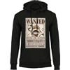 One Piece Felpa con Cappuccio - Luffy Wanted. Felpa Unisex in Cotone. vestibilità Regular per Adulto e Ragazzo