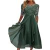 Generic Abiti Lunghi da Giorno Abbigliamento Casual da Donna Monospalla Vestito da Sposa A Sirena con Pizzo Svasati Matrimonio Rosso Raso Lungo Beige Elegante
