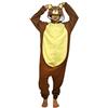 Guturris Unisex Tutina Adulto Pigiama Animale Tuta in Pile Costume da Gioco Famiglia Pigiama Orso Marrone S