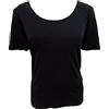 JADEA 3 Pezzi Maglia Donna Mezza Manica 9206 in Interlock, Nero, 3
