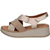 Valleverde Sandali Donna 49311 in Pelle Bianco o Tortora Modello Casual. Una Calzatura Comoda Adatta per Tutte Le Occasioni. Primavera-Estate 2023
