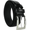 GianMarcoVenturi Cintura Uomo In Vera Pelle, Made In Italy, Accorciabile, Alta 3,5 cm