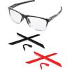 PapaViva Kit di ricambio in gomma per naso e gommini per Oakley Activate OX8173 / Activate AF OX8169F, nero e rosso