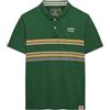 Superdry Vintage Jersey Polo, Green Chest Stripe, S Uomo