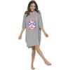 GM Apparel Camicia da notte larga da donna Loungewear Sleepwear Abito da notte Oversize T Shirt Ladies Nighties Manica Corta 100% Cotone Camicie da notte con tasche, Yorkshire Terrier, Etichettalia