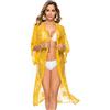 Shuanghao Vestito Kimono Pareo Copricostume Mi Bolero Coprispalle Caftano Pareo da Donna Mare Pizzo Bianco Nero Elegante Estivo Estate Donna Cerimonia Sexy Curvy Taglie Forti Lungo Cardigan