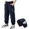 Domueay Pantaloni da Softshell per Ragazzi, Impermeabili Antivento con Fodera a Rete Pantalone Morbido Bambini Abbigliamento per Hiking Pioggia Montagna Escursionismo, 13-14 Anni, Blu Navy