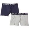 Replay Basic Cuff Logo 2pz Boxer a Pantaloncino Uomo