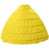 BEAUTELICATE Sottogonna Petticoat Donna Gonna Lunga 6 Cerchio Crinolina Rockabilly Vintage Sottoveste per Vestito Abito da Sposa Anni 50 Bianca Nera