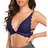 SHEKINI Reggiseno Donna Senza Ferretto con Coppa Imbottita Removibile Elegante Brassiere Reggiseni Bralette Donna Pizzo Top Scollatura Profonda Schiena Scoperta Intimo Donna