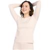 LAPASA Pacco da 2 o 1 Maglia Termica Donna Manica Lunga Fodera in Micro Pile - Pigiama Abbigliamento Intimo Canottiera Calda Elastica Traspirante Sportiva Beige (più Caldo) XS