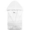 Novia Pompea accappatoio Uomo Donna con cappuccio Microspugna (jersey) (S/M, Bianco)