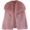 Generico Cappotto Pelliccia Sintetica Donna Invernale a Pelo Lungo con Grande Colletto Giacca Elegante Caldo Pellicciotto Corto Curvy Giubbotto Primaverile Termico Leggero per Feste Sera Lavoro Casa