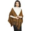 BEAUTELICATE Scialle all'uncinetto Donna Caldo Sciarpa Maglia Triangolare Lunga Frange Stole per Autunno Inverno