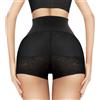 MGDIFYXAA Mutande Push Up Donna - Mutandine Modellanti per Il Corpo con Imbottitura A Vita Alta da Donna, Push-Up, Senza Cuciture, Contenitive, Finte, per Il Sollevamento del Sedere, Nere, L