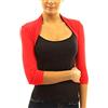 krautwear - Bolero da donna a maniche lunghe in viscosa, in tinta unita per matrimoni