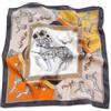 LumiSyne Sciarpe Di Seta Donna Foulard Quadrata Motivo Cavallo Vintage Leggera Raso Foulard Piccolo Multifunzione Fazzoletto Da Collo Bandane Copricapo Nastro Sciarpa 53×53cm