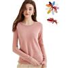 Chanyarn Maglione da Donna 100% Cashmere Autunno Inverno Girocollo Super Caldo Leggero Maniche Lunghe Pullover in Maglia