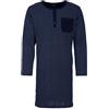 Henry Terre Camicia da notte da uomo a maniche lunghe con tasca sul petto a pois, blu navy, XL