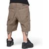 The blueskin Bermuda Baggy Uomo Oversize in Cotone Bull - Stile Streetwear Hip Hop Rap Skate - Artigianale Made in Italy - Colore Fango -W 34 IT 48