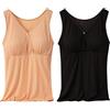 Rainjia 2 Pezzi Canotte Allattamento Donna- Top maternità Scollatura a V con Reggiseno Incorporato - Vestaglie Estate Senza Maniche (Taglie S-XL)