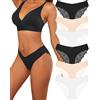 ALL OF ME Mutande Slip Donna Senza Cuciture Slip da Donna Slip in Pizzo Senza Cuciture Mutande da Donna in Pizzo Sexy con Vita a V Comode Mutande Brasiliane Hipster Multipack S-XL