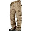 TDEOK Pantaloncini cargo da uomo Baggy Outdoor - Pantaloni da trekking da uomo estivi lunghi in cotone con 8 tasche, camouflage, traspiranti, pantaloni da escursionismo con gamba larga, pantaloni tattici da