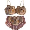 Vagbalena Donne Ragazze Carino Cartone Animato Modello Reggiseno e Panty Set Girly Kawaii Preppy Stile Caldo Lolita Stile Peluche Push-up Reggiseno Set