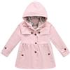 Generisch Primavera e Autunno per Ragazze Trench a Manica Lunga con Cappuccio Casuale Cintura Collezione Versione Coreana del Classico Trench per Bambini Pizzo Top Donna, Rosso anguria., 9-10 Jahre