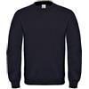 B&C Collection ID.002 Felpa Girocollo in Cotone Felpato Tinta Unita - Nero (XL)