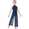 inhzoy Ragazze Abito da Ballo Lirico Contemporaneo Vestito da Pattinaggio Artistico con Paillettes Body Danza Classica Moderna Jazz Leotard da Ginnastica Dancewear