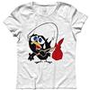 3styler T-Shirt Donna Calimero 2 - Il Pulcino Tutto Nero - Carosello - Linea Classic - 100% Cotone 185 gr/mq (S, Bianco)